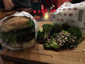 Bacon Brothers vegan burger with coconut bacon at Little High Eatery in Christchurch