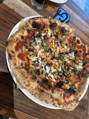 Vegan Supreme from Woodfired Pizza  at Little High Eatery in Christchurch