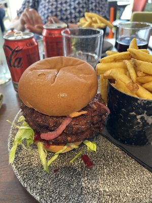 New vegan burger   at Roos Leap in Montrose
