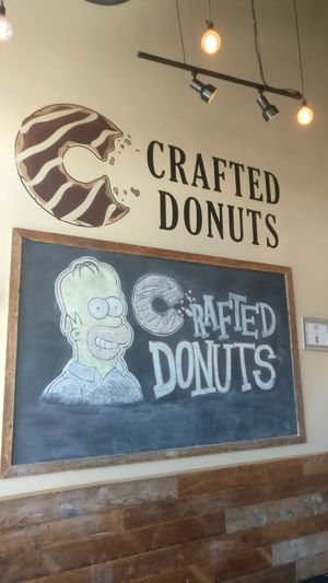 Homer's wall   at Crafted Donuts in Fountain Valley