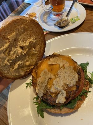 Vegan burger  at Hard Rock Cafe in Reykjavik