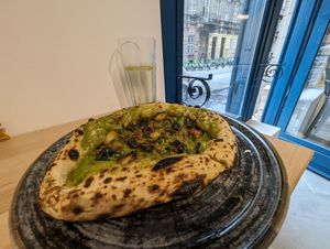 Pizza​ verde at Vegazzi Specialty Pizzeria in Budapest