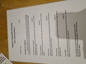  at Vegazzi Specialty Pizzeria in Budapest