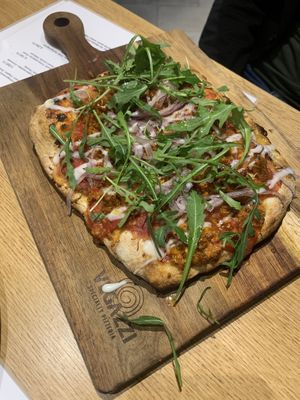 Pizza Ungherese #Veganuary at Vegazzi Specialty Pizzeria in Budapest