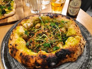 Pizza verde at Vegazzi Specialty Pizzeria in Budapest