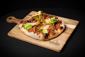 Pinsa Tapenade at Vegazzi Specialty Pizzeria in Budapest