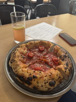 Vegan pizza  at Vegazzi Specialty Pizzeria in Budapest