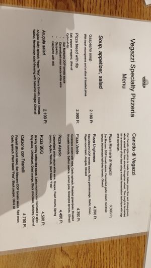  at Vegazzi Specialty Pizzeria in Budapest