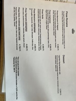   at Vegazzi Specialty Pizzeria in Budapest