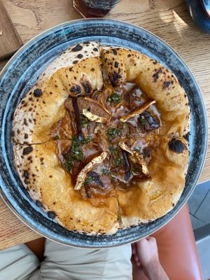 With Orange, Chocolate, Chimichurri, Mushrooms.  at Vegazzi Specialty Pizzeria in Budapest