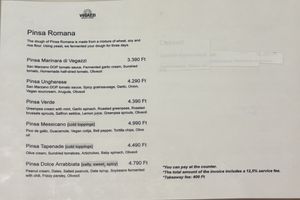 Menu   at Vegazzi Specialty Pizzeria in Budapest