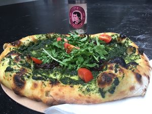 Pizza verde at Vegazzi Specialty Pizzeria in Budapest
