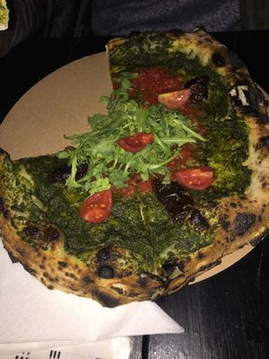 Very good spinach pesto pizza!  at Vegazzi Specialty Pizzeria in Budapest