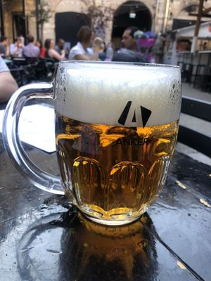 Local beer  at Vegazzi Specialty Pizzeria in Budapest