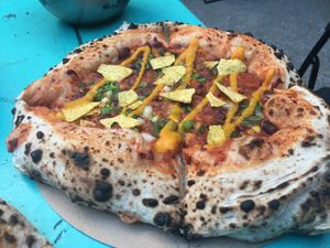 Mexican pizza at Vegazzi Specialty Pizzeria in Budapest