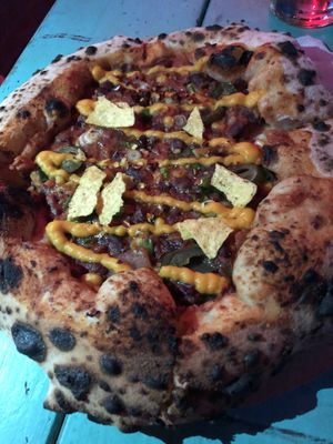 Mexican pizza at Vegazzi Specialty Pizzeria in Budapest