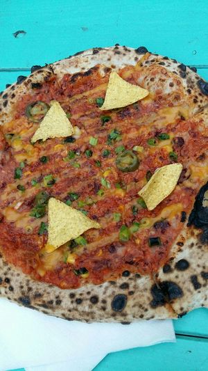 Mexican pizza at Vegazzi Specialty Pizzeria in Budapest