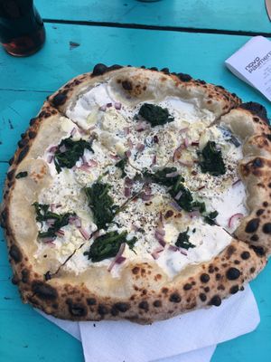 Vegan ricotta pizza 😍 at Vegazzi Specialty Pizzeria in Budapest