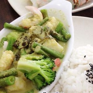 Thai green curry rice set! at Lily's Vegetarian Kitchen - Georgetown in Penang
