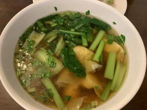 Dumpling soup yum at Lily's Vegetarian Kitchen - Georgetown in Penang