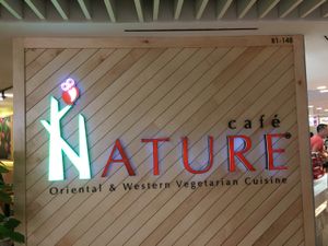 Front signage  at Nature Cafe - Suntec City in Central Singapore