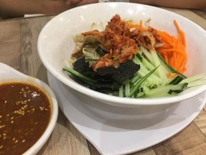 Korean style noodle  at Nature Cafe - Suntec City in Central Singapore