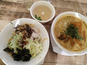 Laksa and dry noodle (forgot name :) at Nature Cafe - Suntec City in Central Singapore