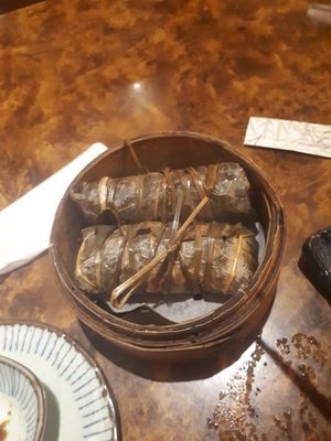 Bamboo rice at Zhu Li Guan in Taipei