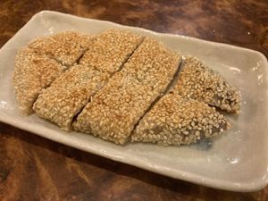 Red bean paste wheat cake (豆沙鍋餅) at Zhu Li Guan in Taipei