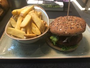 FABELHAFTER with a small fries. Around 26 SGD at Hans im Glück in Central Singapore