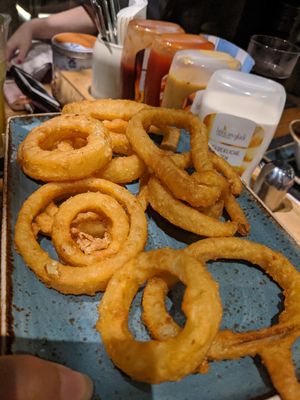 Onion rings - very good at Hans im Glück in Central Singapore