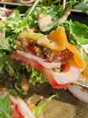 Plant Based patty ~ Circuit Breaker Period Phrase 2 at Hans im Glück in Central Singapore