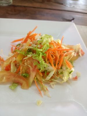 Mixed salad vegan at Flower Power Restaurant in Koh Phayam