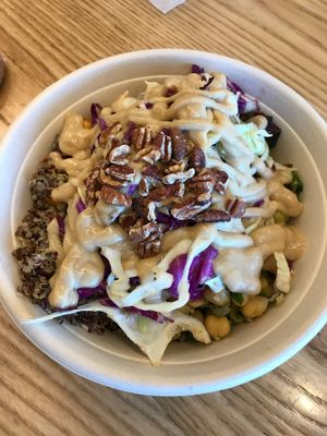 Farmers Market Bowl with Thani sauce at Honest Mary's in Austin