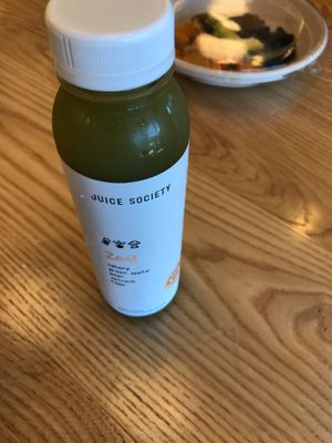 Zest Juice from Juice Society at Honest Mary's in Austin