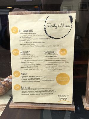 Menu  at Claypath Delicatessen in Durham