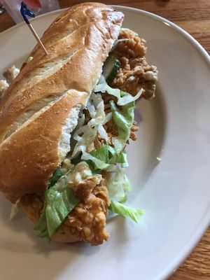 Po boy sandwich, amazing!  at Water & Wheat in Coloma