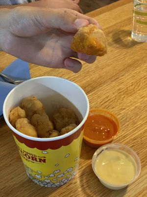 Breaded cauliflower with buffalo and beer cheese sauce  at Water & Wheat in Coloma