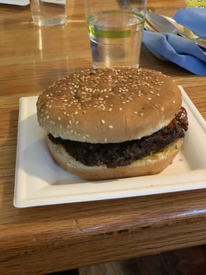 Beer burger  at Water & Wheat in Coloma