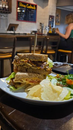 Turkey sandwich (brunch item) at Slices in Osaka