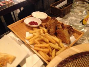 Fish and chips at Slices in Osaka