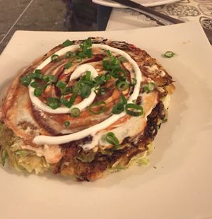 Vegan okonomiyaki  at Slices in Osaka