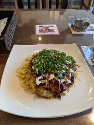 Okonomiyaki at Slices in Osaka