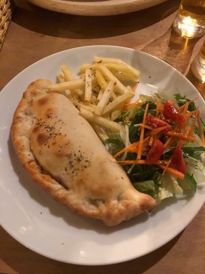 Vegan calzone  at Slices in Osaka