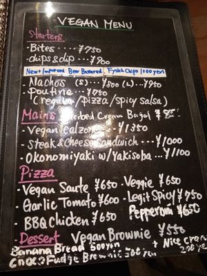 Vegan menu, I had the 'fish & chips'. at Slices in Osaka