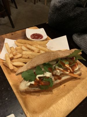 On the specials - vegan banh mi sub  at Slices in Osaka