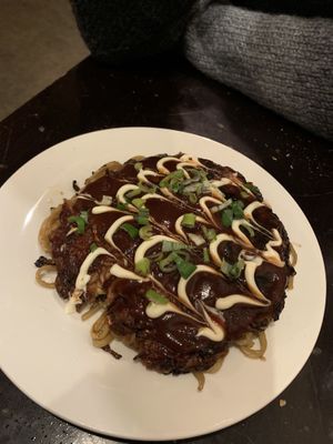 Okonomiyaki at Slices in Osaka