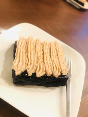 Mocha buttercream brownie .. INCREDIBLE  at Slices in Osaka