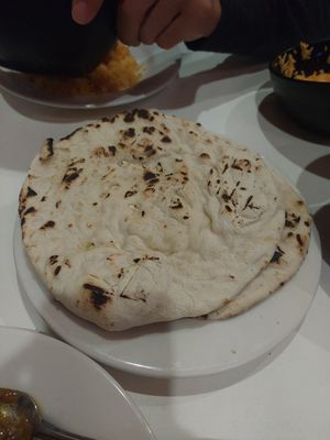 Garlic naan at Taj Mahal  in Oaxaca