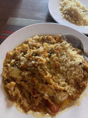 Alu Gobi and Rice at Taj Mahal  in Oaxaca